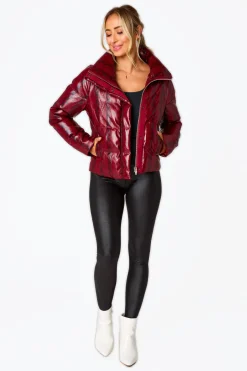BuddyLove Clothing Label Outerwear*Addison Puffer Jacket - Red Snake