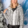 BuddyLove Clothing Label Outerwear*Addison Puffer Jacket - White Snake