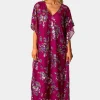BuddyLove Clothing Label Short Sleeve Dresses | Party Dresses*Atlas Sequin Caftan Maxi Dress - Red Sangria
