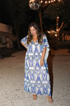 BuddyLove Clothing Label Short Sleeve Dresses | Party Dresses*Atlas Sequin Caftan Maxi Dress - Queen of The Sea