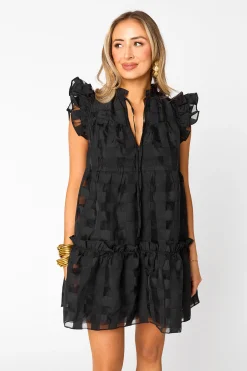 BuddyLove Clothing Label Sleeveless Dresses | Brunch Dresses*Aubrey Ruffle Shoulder Short Dress -