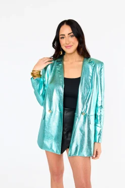 BuddyLove Clothing Label Outerwear | Party Dresses*Avery Oversized Blazer - Aqua