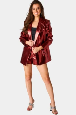 BuddyLove Clothing Label Outerwear | Party Dresses*Avery Oversized Metallic Blazer - Bronze