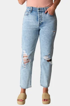 Hidden Bottoms*Bailey Distressed Boyfriend Jean - Vintage Wash