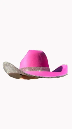 Rhinestone Cowgirl Hats*Barbie Pink Cowgirl Hat with Crystal Rhinestones