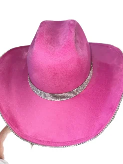 Rhinestone Cowgirl Hats*Barbie Pink Cowgirl Hat with Crystal Rhinestones
