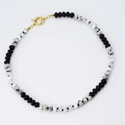 Treasure Jewels, Inc. Jewelry*Brooke Black and White Gemstone Necklace