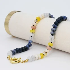 Treasure Jewels, Inc. Jewelry*Brooke Navy Gold Gemstone Necklace