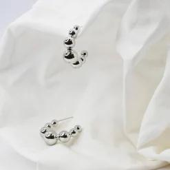 Treasure Jewels, Inc. Jewelry*Bubble Hoop Earring Silver
