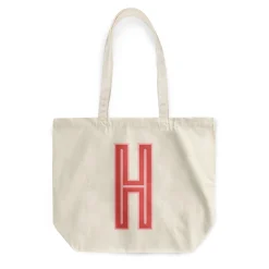 CB Studio Home & Gift*Canvas Tote - Single Initial - Red Pink - NEW!