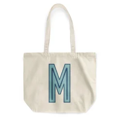 CB Studio Home & Gift*Canvas Tote - Single Initial - Light Blue Navy - NEW!