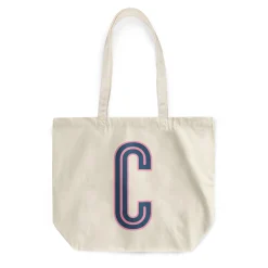CB Studio Home & Gift*Canvas Tote - Single Initial - Navy Pink - NEW!
