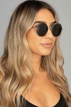 BuddyLove Clothing Label Swim | Swim*Capri Round Double Bridge Sunglasses - Brown