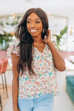 BuddyLove Clothing Label Tops*Carla Ruffle Top - Cotswolds