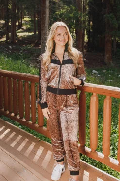 BuddyLove Clothing Label Pajamas | Outerwear*Carmela Velour Track Jacket - Roar