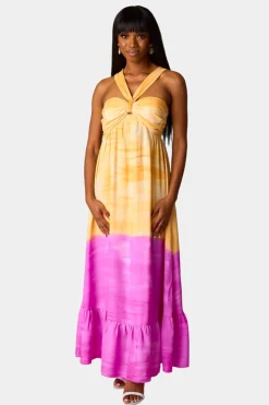 BuddyLove Clothing Label Sleeveless Dresses | Vacation Dresses*Charlotte Halter Maxi Dress - Crush