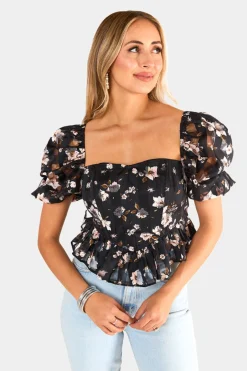 BuddyLove Clothing Label Tops*Chloe Bustier Top - Flower Basket