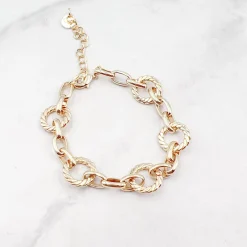 Treasure Jewels, Inc. Jewelry*Circle Chain Bracelet Gold