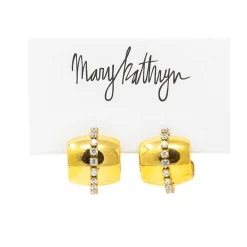 Mary Kathryn Design Jewelry*Clara Chunk CZ Hoop Earrings