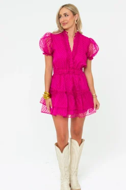 BuddyLove Clothing Label Short Sleeve Dresses | Brunch Dresses*Clementine Elastic Waist Mini Dress - Dottie