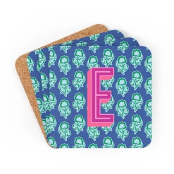 CB Studio Home & Gift*Coaster Set - Maya Blue Monogrammed