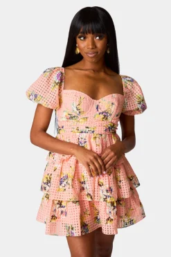 BuddyLove Clothing Label Short Sleeve Dresses | Brunch Dresses*Conner Short Lace Dress - Irish Rose