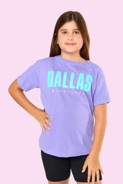 BuddyLove Clothing Label Tween | Tween + Girls*Dallas Youth Graphic Tee - Violet