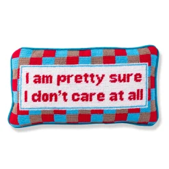 Furbish Studio Home & Gift*Don't Care Needlepoint Pillow