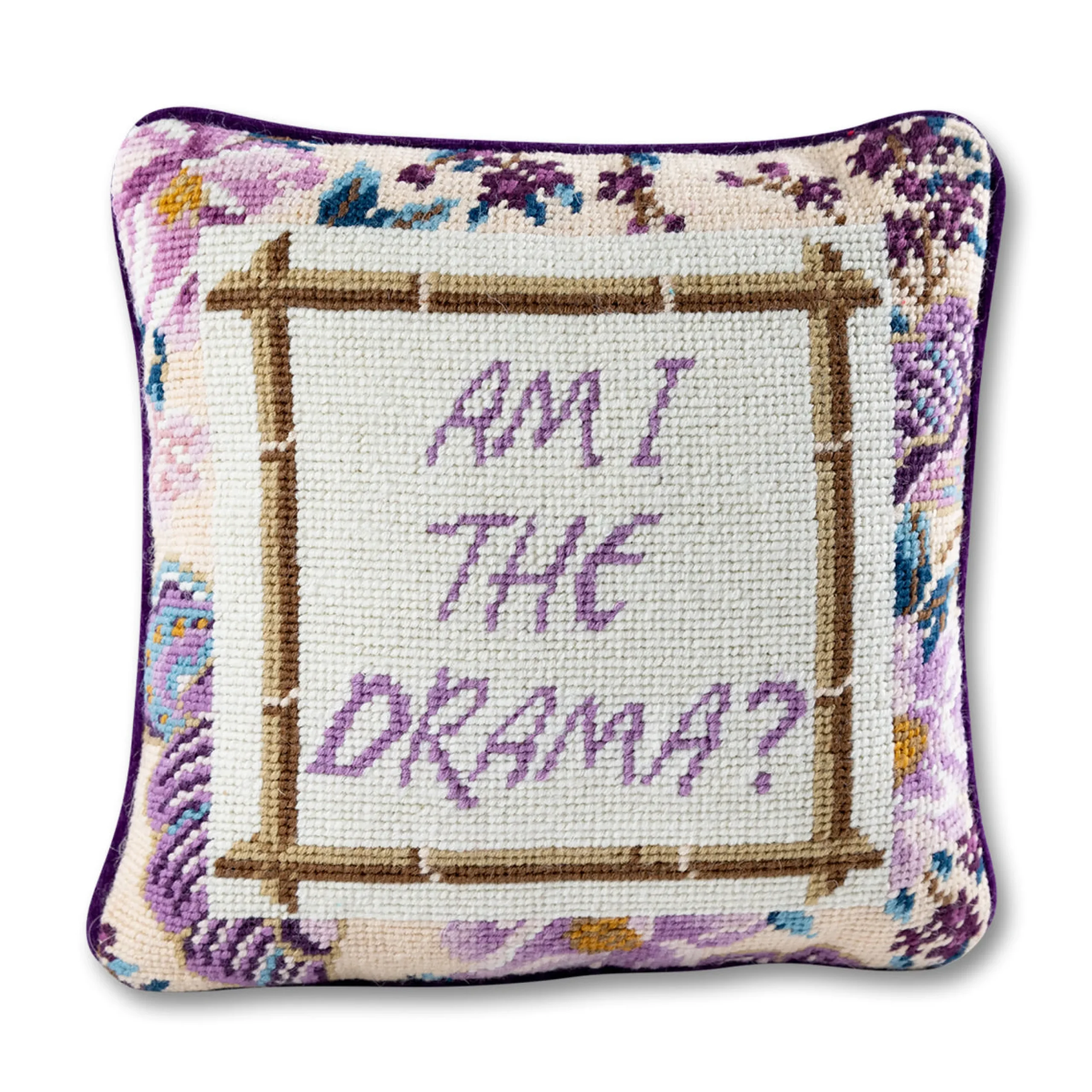Furbish Studio Home & Gift*Drama Needlepoint Pillow