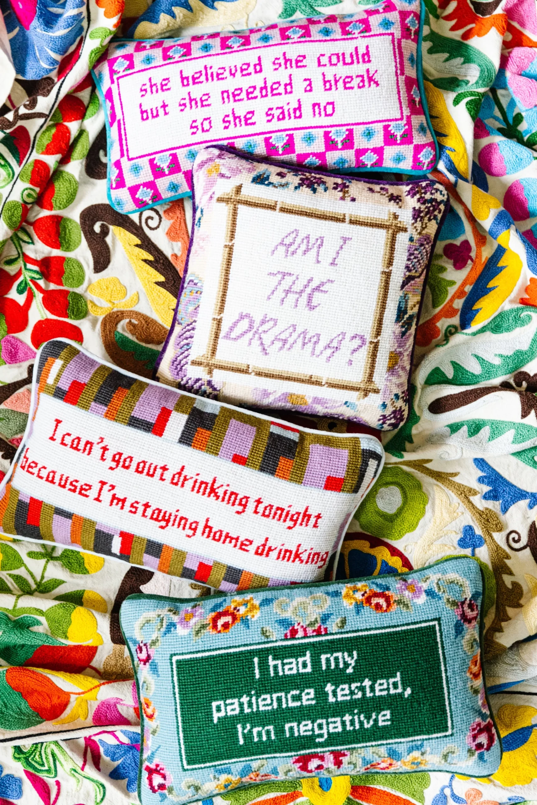 Furbish Studio Home & Gift*Drama Needlepoint Pillow