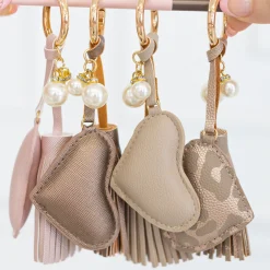 Hollis Handbags*Dusti Rose Heart Keychain