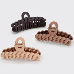 KITSCH Beauty*Eco-friendly Chain Claw Clip 3pc Set - Neutral