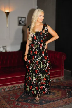 BuddyLove Clothing Label Sleeveless Dresses | Wedding Guest*Edie Tie-Shoulder Maxi Dress - Lost In It