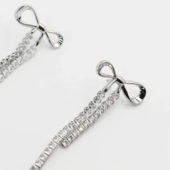 Treasure Jewels, Inc. Jewelry*Elegance Bow Silver Earring