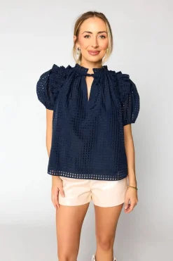 BuddyLove Clothing Label Tops*Essie Ruffle Short Sleeve Top -