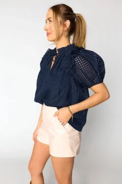 BuddyLove Clothing Label Tops*Essie Ruffle Short Sleeve Top -