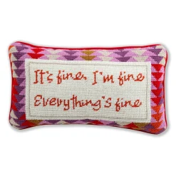 Furbish Studio Home & Gift*Everything's Fine Needlepoint Pillow
