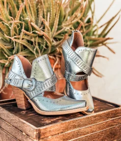 Naughty Monkey Shoes*Fiona Ankle Boot in Silver