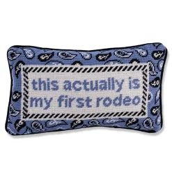Furbish Studio Home & Gift*First Rodeo Needlepoint Pillow