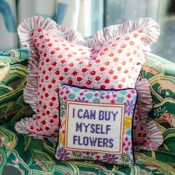 Furbish Studio Home & Gift*Flowers Needlepoint Pillow