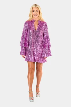BuddyLove Clothing Label Long Sleeve Dresses | Party Dresses*Gayle Long Sleeve Mini Dress - Grape