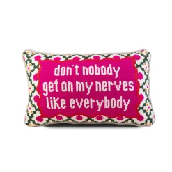 Furbish Studio Home & Gift*Get On My Nerves Needlepoint Pillow
