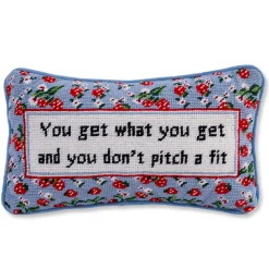 Furbish Studio Home & Gift*Get What You Get Needlepoint Pillow