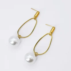 Treasure Jewels, Inc. Jewelry*Gilded Pearl Drop Earring