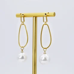 Treasure Jewels, Inc. Jewelry*Gilded Pearl Drop Earring