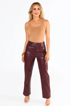 BuddyLove Clothing Label Bottoms*Gomez Vegan Leather Pants -