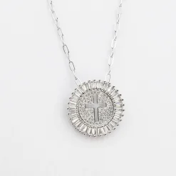 Treasure Jewels, Inc. Jewelry*Grace Cross Silver Necklace