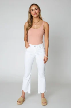 Hidden Bottoms*Happi High Rise Cropped Raw Hem Jean -