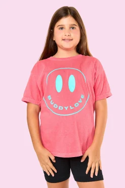 BuddyLove Clothing Label Tween | Tween + Girls*Happy Face Youth Graphic Tee - Watermelon