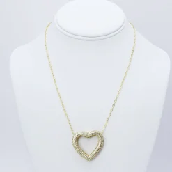 Treasure Jewels, Inc. Jewelry*Heart Outline Gold Necklace
